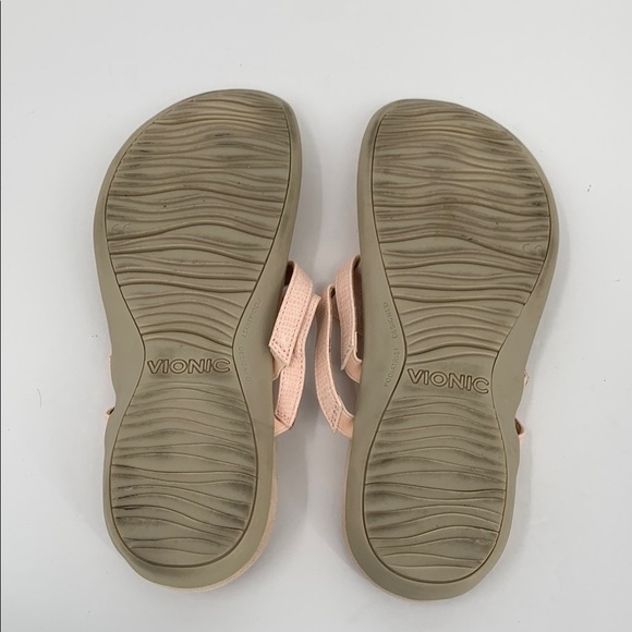 Vionic Elvia slide thong comfort sandal shoe flip flop adjustable strap pink 8.5 - Picture 6 of 8